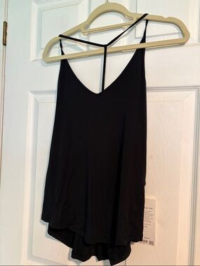 Black Strappy V-Neck Women's Tank Top